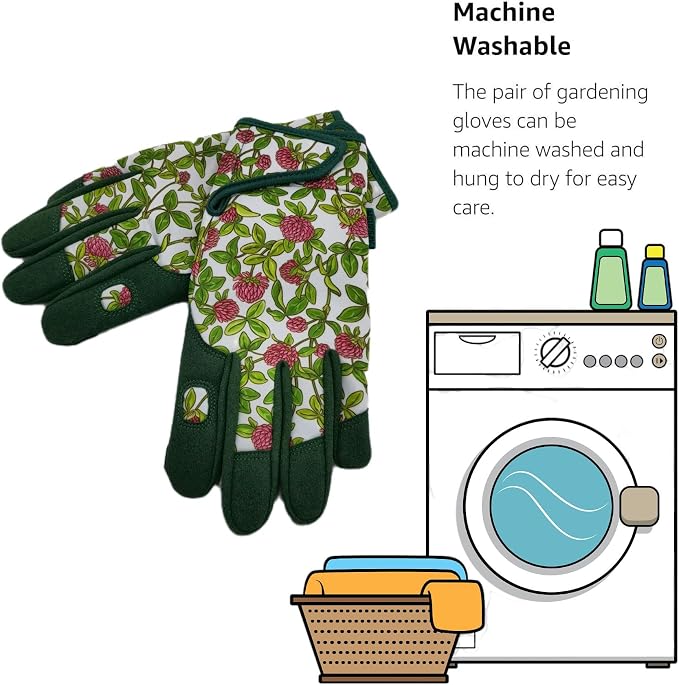 Gardening Gloves,Women Yard Work Garden Glove,Gifts | Thorn Proof,Puncture Resistant,Touchscreen,Gift,Leather,Spandex