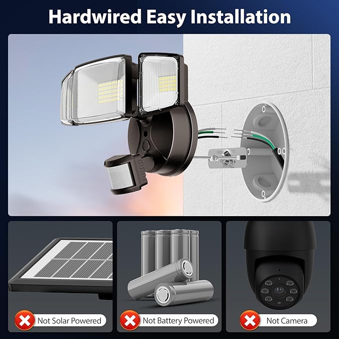 Onforu 100W LED Motion Sensor Outdoor Lights, Dusk to Dawn Flood Light Outdoor Motion Sensor, Hardwired Security Lights Floodlights Outside 11000LM 6500K Daylight IP65 Waterproof (Brown)
