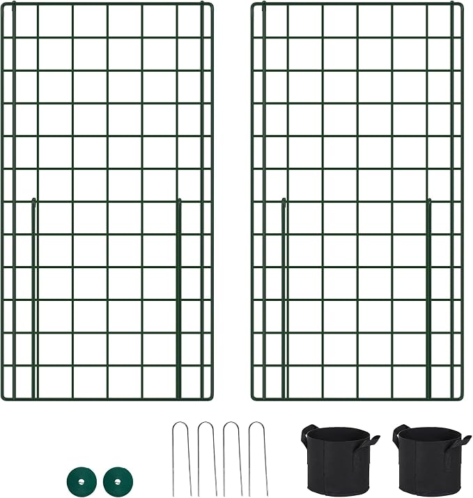 Cucumber Trellis for Garden - 2 Pack, 48" L x 24" W Garden Trellis for Climbing Plants Outdoor with Support Structures, A Frame Trellis for Climbing Vegetables Peas, Vine, Bean