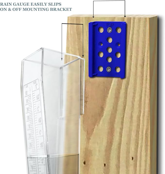 Professional Outdoor Rain Gauge 6 Inch Capacity | For Yard, Heavy Duty