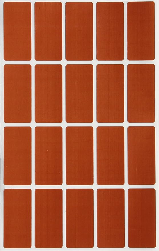 Royal Green Brown Rectangle Sticker 1.57 inch x 0.75 inch Rectangular Labels (40mm x 19mm) 300 Pack