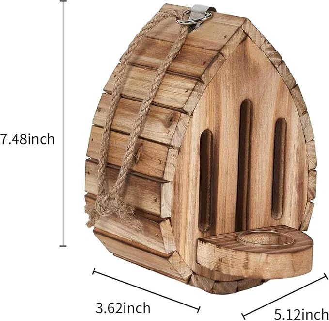 Butterfly House Butterfly Habitat Garden - Wooden Butterfies Houses with Feeder Hanging Garden Decoration Natural Butterfly Habitat Nesting Box for Butterflies Bugs Moths & Lacewings