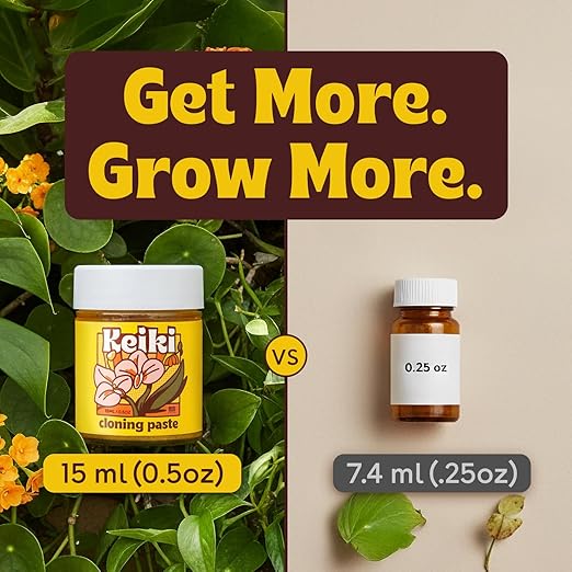 Keiki Paste for Plants to Clone & Create New Growth — 2X The Paste Cloning Gel for Orchids & Houseplants, Rooting Hormone Paste for Cuttings, Plant Propagation Gel, Nutrient Rich Growth Gel, 0.5 oz