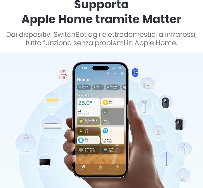 SwitchBot Smart mmWave Radar Motion Sensor, Bluetooth Presence Sensor with Dynamic Detection & Zone Positioning, Compatible with Alexa, HomeKit & Apple Home (Presence Sensor&Hub Mini Matter)