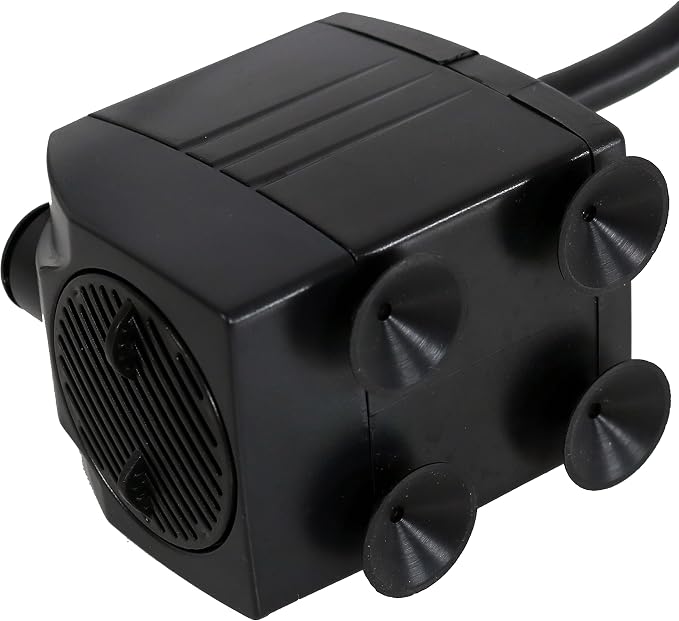 Sunnydaze 200 GPH Submersible Water Pump – 12W, 12V Small Fountain Pump with Adjustable Flow, White LED Light & Transformer for Outdoor Fountains, Bird Baths, Aquariums