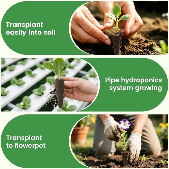 241Pcs Hydroponic Pods Kit, Compatible with AeroGarden, Grow Anything with 120Grow Sponges, 120Labels & 1 Tweezers, Indoor Hydroponic Supplies for Vegetables Herbs Lettuce