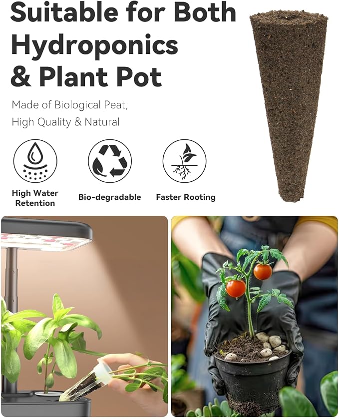 8-pod Red Strawberry & Tomato Seed Pod Kits for AeroGarden, Ahopegarden Hydroponics Growing System, 350+ Seeds (Include Red Strawberry, Tomato, Green Pepper, Eggplant, Peas, Cucumber, Okra, Pumpkin)