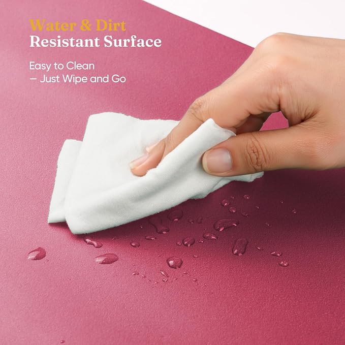 Grenebo High-Density NBR Foam Garden Kneeling Pad, 1.6" Extra Thick Gardening Pads for Kneeling, Ultra Soft Kneeling Pads for Gardening, Work, Exercise, Yoga, 17.3×11×1.6 in (2, Pink)