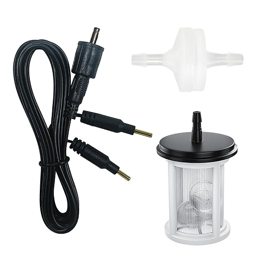 Replacement Accessories for Solar Drip Irrigation System, Anti-Siphon Valve, Gold-Plated Water Level Sensor Wire & Filter for Automatic Plant Watering Kit, Not a Complete Kit
