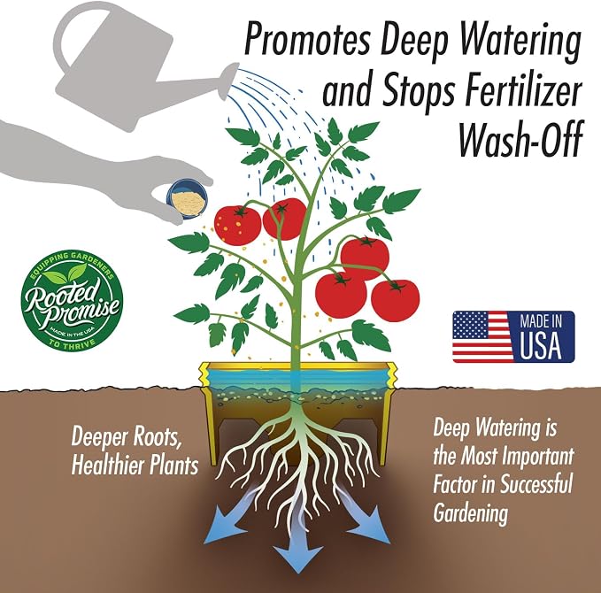 7 inch Solid Planting Grow Rings | 6 Pack Yellow | One-Piece Design for Deep Root Watering Veggies, Herbs & Flowers | Mulch & Soil Barrier | Deter Slugs and Cutworms | Heavy Duty | Made in USA