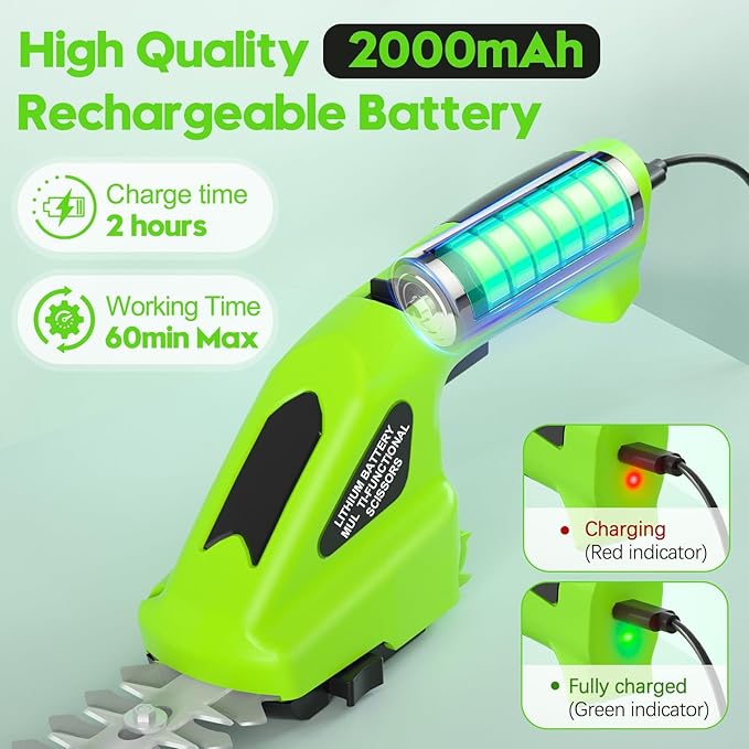 20000 RPM Brushless Electric Weed Wacker Cordless, 12'' Wheeled Weed Eater Battery Powered Brush Cutter, 4-in-1 Grass Trimmer Stringless Weed Trimmer Lawn Mower Edger W/Wheel Metal Blade Battery