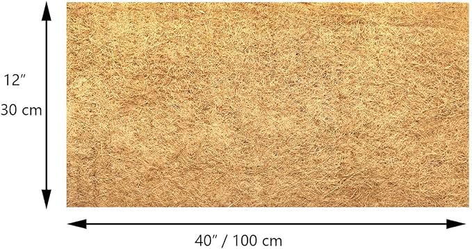 SUNYAY 12x40 inch Natural Coco Liner Roll Coconut Coir Liner Sheets Coco Mat for Planter Window Box Flower Basket Garden Decoration Animal Pet Pad