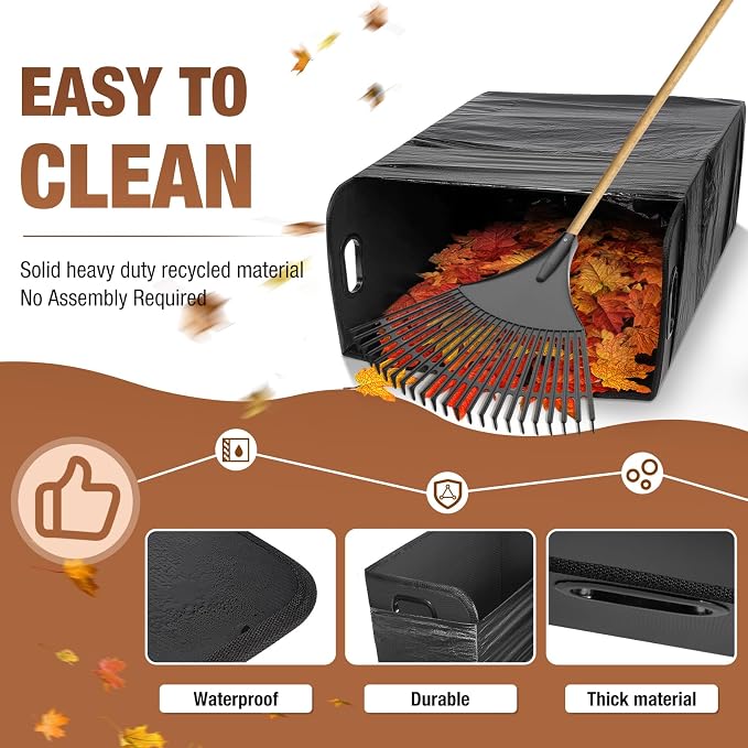 Touri Lawn and Leaf Trash Bag Holder No Assembly Required Holds 30-42 Gallon Bags Easy Open Easy Filling