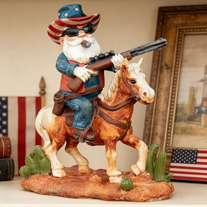 Patriotic Gnomes, Military gnome,gnome,4th of July/Army/Armed Gnomes Fighting, for Men,USA, Military Gifts,Veteran Gifts,Desk Decor for Men,Mens Office Decor 002