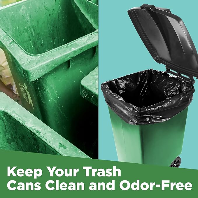 ToughBag 95-96 Gallon Extra-Large Trash Bags, 61x68” Black Garbage Bags, 1.2 Mil Thick (50 COUNT), Heavy-Duty Outdoor 95 Gallon Trash Bags – for Storage, Custodial, Landscape - Made In USA