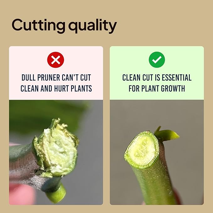 Bypass Pruning Shears, Garden Clippers - Cuts 3x Easier, Ideal for Seniors, Bonsai Cutters
