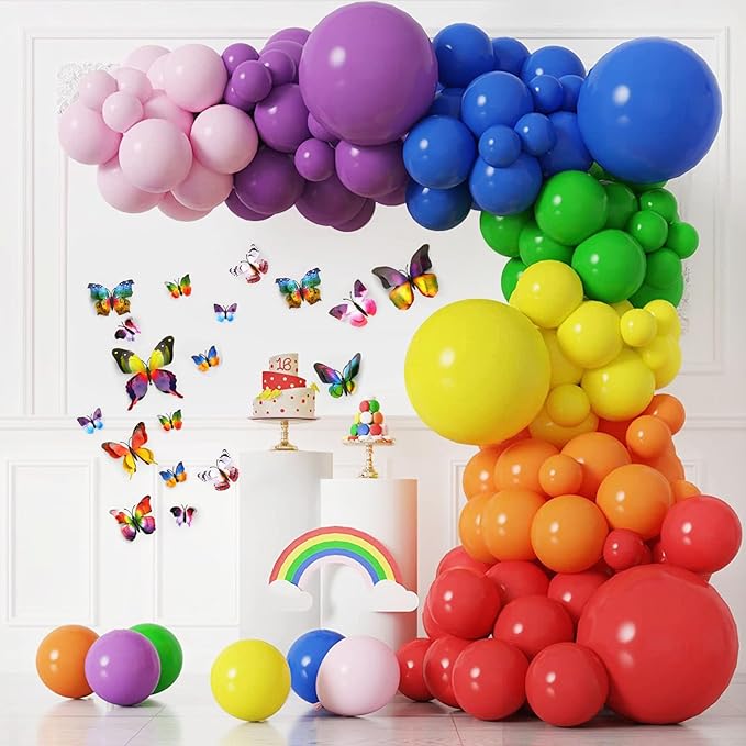 SAOROPEB 3D Butterfly Wall Decor, 72 Pcs Double Layer Butterfly Decorations for Party Decorations Locker Decor Refrigerator Decal, Reusable (Multicolor)