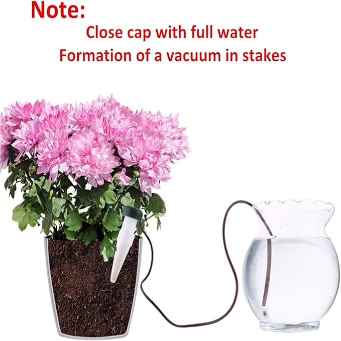 HESTYA 24 Pack Plant Self Watering Stakes Insert Automatic Watering Devices Self Watering Spikes Indoor Outdoor Plant Watering for Vacation