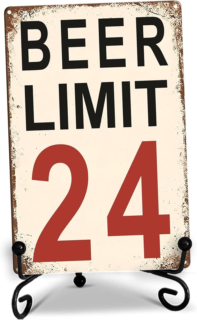 Vintage Metal Sign, Metal Wall Art, Funny Bar Signs, Motivational Positive Affirmations Wall Decor, Funny Tin Signs for Home Office School Gym & Locker Room 8x12 Inch (5-Pack Funny Metal Bar Sign Set)