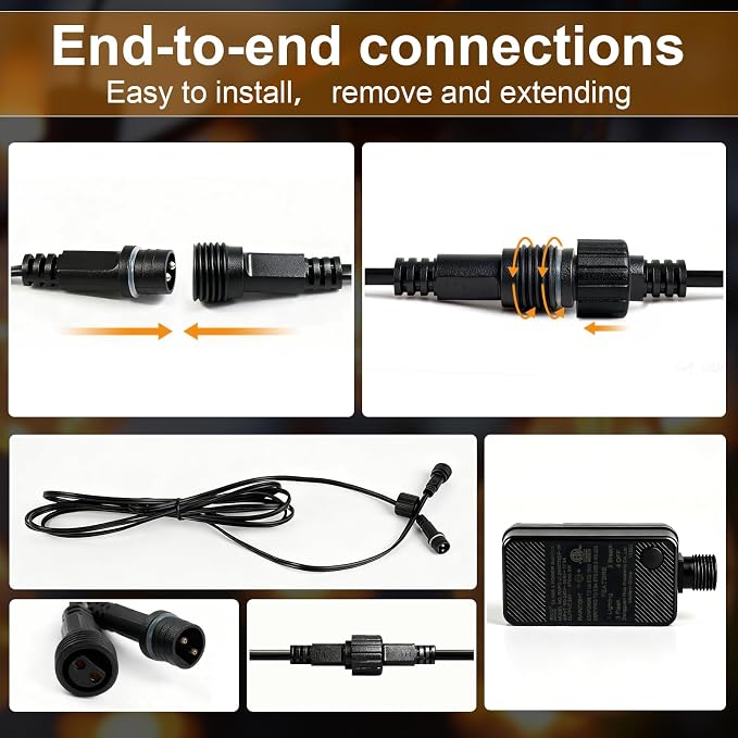 50FT Outdoor String Lights, 15m Waterproof Remote LED Patio Lights with 19+1 S11 Bulbs 10FT Extension Cable, Dimmable Outside Hanging Lights for House, Porch,Yard,Garden,Bistro, Gazebo lighting