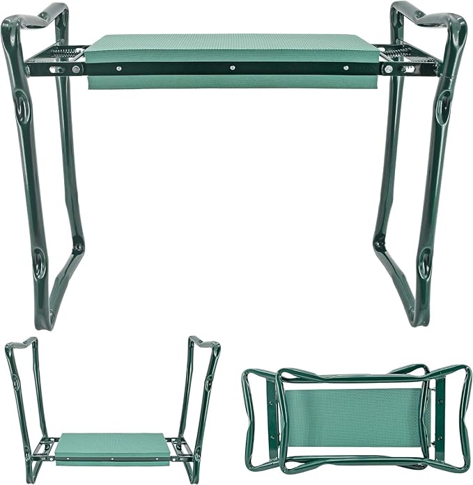 Foldable Garden Kneeler Kneeling Bench Stool Soft Cushion Sitting Seat Pad NEW