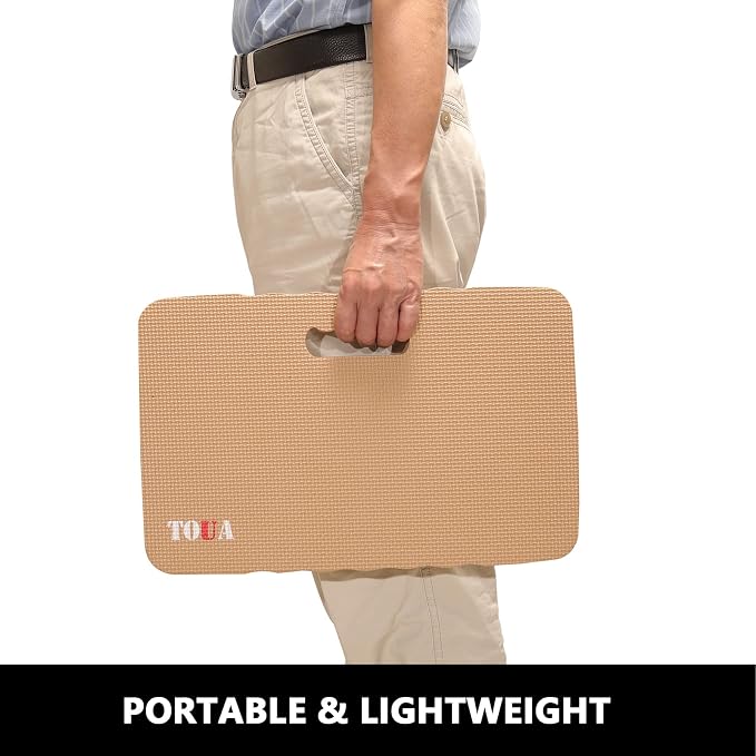 Kneeling Pad Thick Extra Large High Density Foam Comfort Kneeling Pad for Work Gardening Yoga Exercise Garden Knee Pad 2 Pack Beige