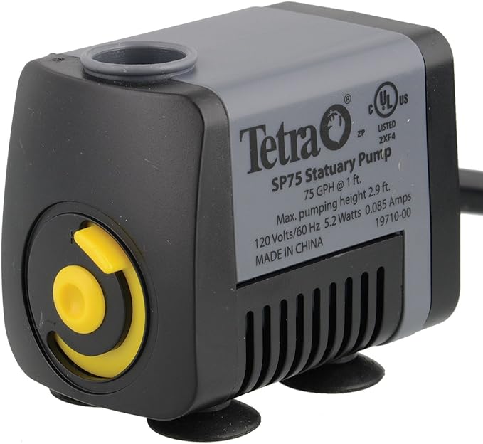 TetraPond Statuary Pump 75 GPH, Powers Small and Tabletop Fountains