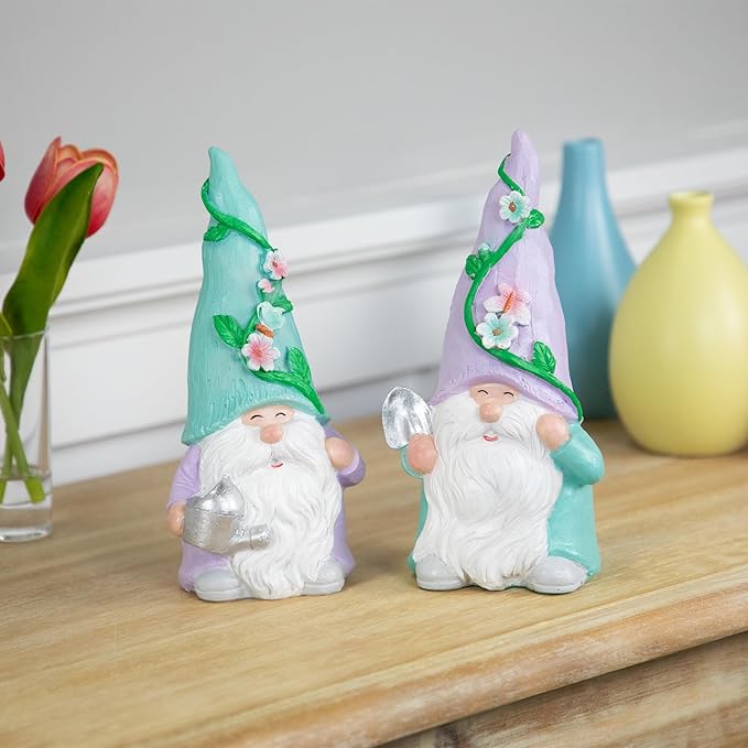 Northlight Happy Gardening Gnome with Shovel Outdoor Garden Statue - 8"