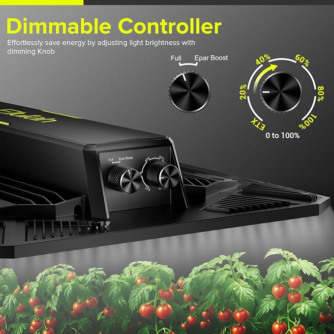 UAP1500 LED Grow Light, 150W Commercial Full Spectrum Grow Lights for Indoor Plants with Full Epar Boost Mode Switch & Daisy Chain, Dimmable Plant Light for Seeding Veg Bloom in 2x2, 3x3 Grow Tent