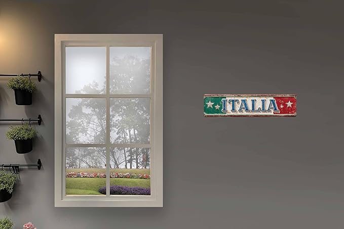 Vintage Tin Sign Retro Metal Italia Signs For Home Decor Stylish Wall Art Plaques Gift For Home Bathroom Kitchen And Gothic Wall Decor In Every Room 4x16 In