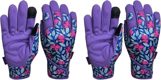 Gardening Gloves,Women Yard Work Garden Glove,Gifts | Thorn Proof,Puncture Resistant,Touchscreen,Gift,Leather,Spandex