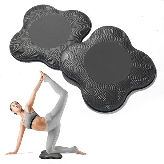 2 Packs Yoga Knee & Elbow Cushions - Extra Thick Foam for Knees, Elbows, Wrists, Hands & Head - Pilates & Kneeling Pads - Support Foam Pads for Women & Men