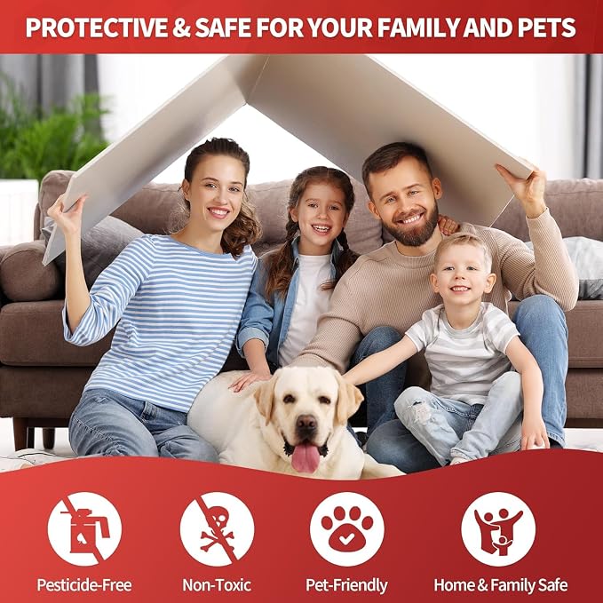 LULUCATCH Mouse Traps, 12 Pack Pre-Baited Sticky Mouse Traps Indoor for Home, Non-Toxic Bulk Sticky Pads, Glue Traps for Rats, Bugs, Spider, Mice, Cockroach, Pet Safe, Easy to Use