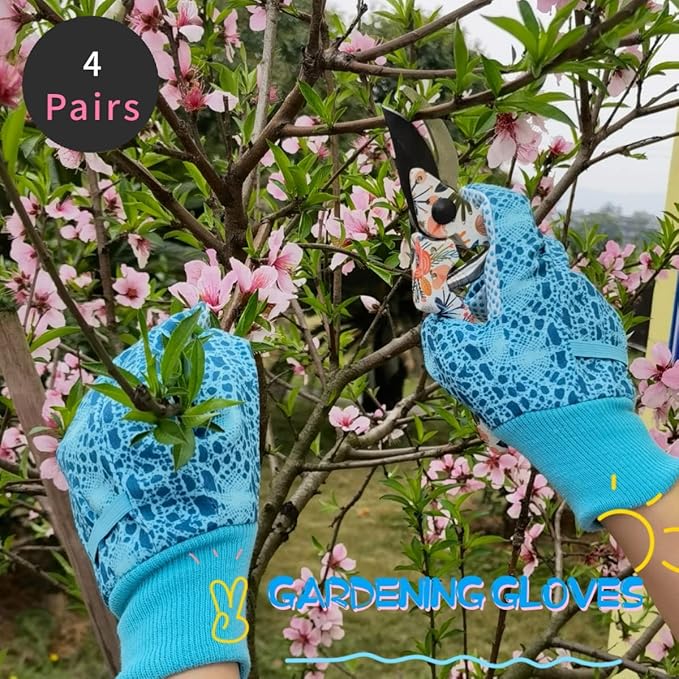 Gardening Gloves,Women Yard Work Garden Glove,Gifts | Thorn Proof,Puncture Resistant,Touchscreen,Gift,Leather,Spandex