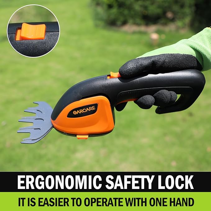 GARCARE 2-in-1 Cordless Grass Shear & Shrub Trimmer, 7.2V Lightweight Handheld Grass Trimmer, Cordless Trimmer for Bushes with 2000mAh Battery & Type-C Charging