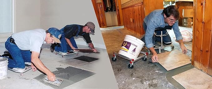 Racatac Kneeling Sitting Creeper with Chest Support and 3 Inch Casters, Rolling Knee Pads with Seat, Creeper for Flooring Installation, Assembled in USA, 01RAC3CS