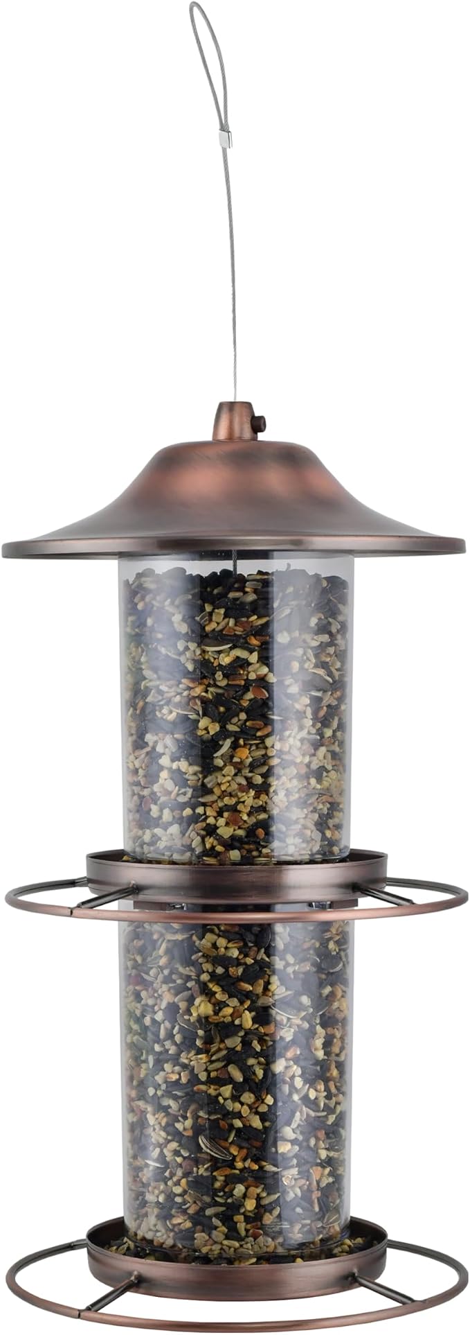 Perky-Pet 325C 2-Tier Copper Panorama Bird Feeder