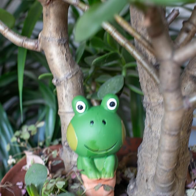 Frog Shaped Self-Watering Spikes - Effortless Plant Care for Your Garden, Cute and Playful Design for Indoor and Outdoor Plants, Vacation-Proof Plant Watering Solution