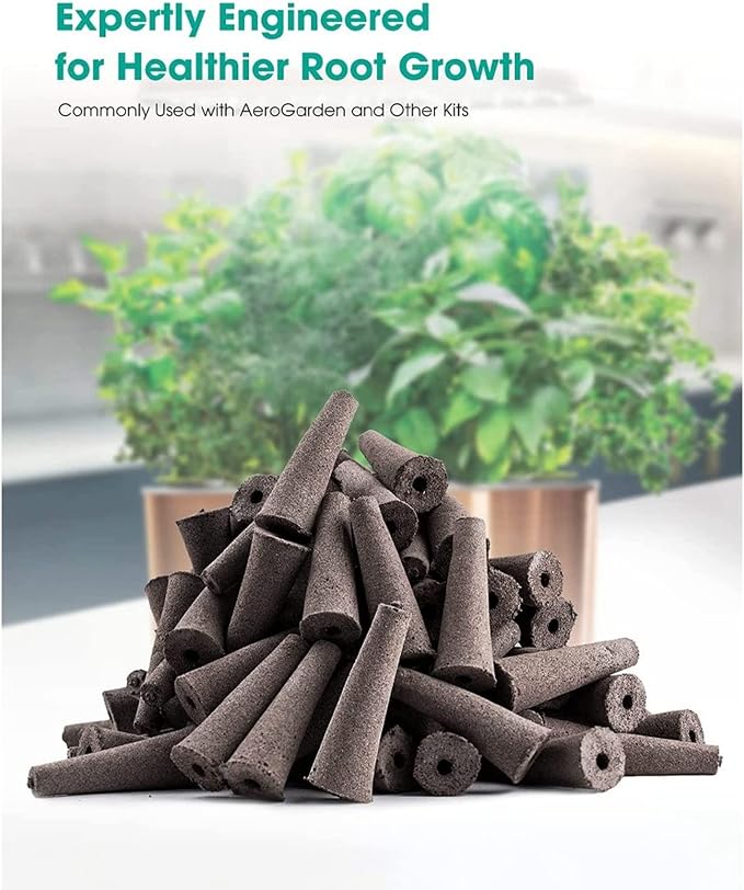 150 Pack Grow Sponges, Seed Pods Replacement Root, Refill Pods for Hydroponic Indoor Garden Growing System
