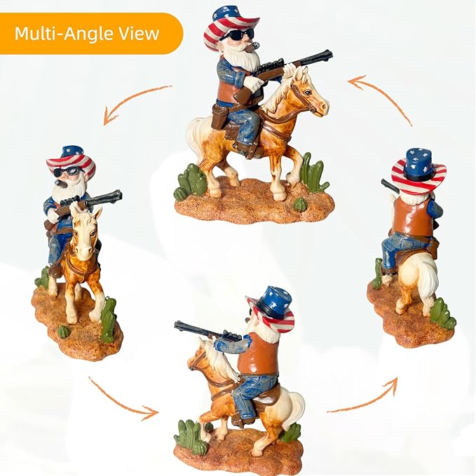 Patriotic Gnomes, Military gnome,gnome,4th of July/Army/Armed Gnomes Fighting, for Men,USA, Military Gifts,Veteran Gifts,Desk Decor for Men,Mens Office Decor 002