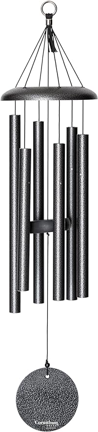 Corinthian Bells by Wind River - 27 inch Silver Vein Wind Chime for Patio, Backyard, Garden, and Outdoor Decor (Aluminum Chime) Made in the USA