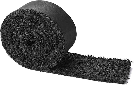 Recycled Rubber Mulch for Landscaping, Mulch Mat Roll Permanent Walkway Pathway for Outdoor Black-140"L ×5.5" W-1 Pack (1)