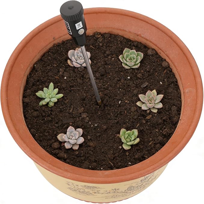 DECHOUS Soil Moisture Meter Digital Ph Tester with 12" Probe, 2-in-1 Portable Garden Soil Tester for Lawn, Farm, Indoor Outdoor Plants