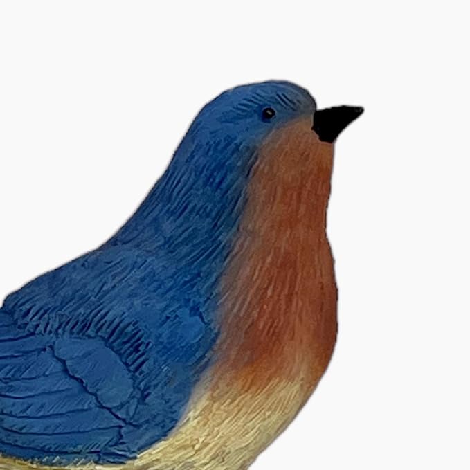 Gift Essentials Bluebird Decorative Rain Gauge Outdoor - Resin Bird Figurine on Rock Base - Removable Tube Measures Up to 5 Inches of Rainfall - Garden Decor Gift