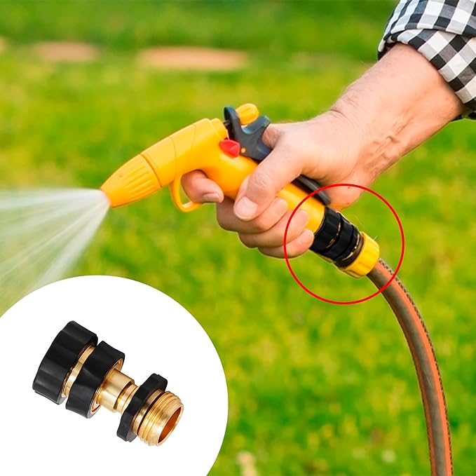 LIULO TOOL 3/4 Inch Garden Hose Quick Connect, Aluminum Garden Hose Fittings, Male and Female Water Quick Release Connector (4Pack)