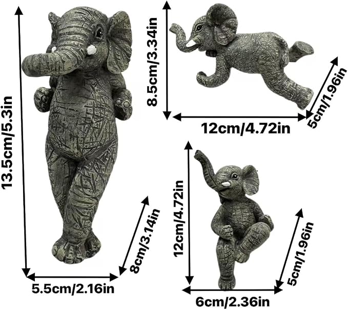 3-piece Fairy Garden Gnome Set, Beer-Drinking Gnome Resin Statue, Outdoor Decorative Item (Gray)