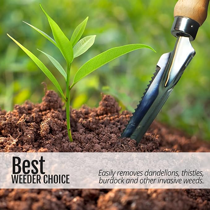 Betus Manual Hand Weeder - Multi Use Gardening Trowels for Easy Weed Puller, Digging, Cutting, Gauging, Transplanting, Rust-Proof and Anti-Scratch Garden Hand Shovel Weed Tool for Yard Lawn and Farm