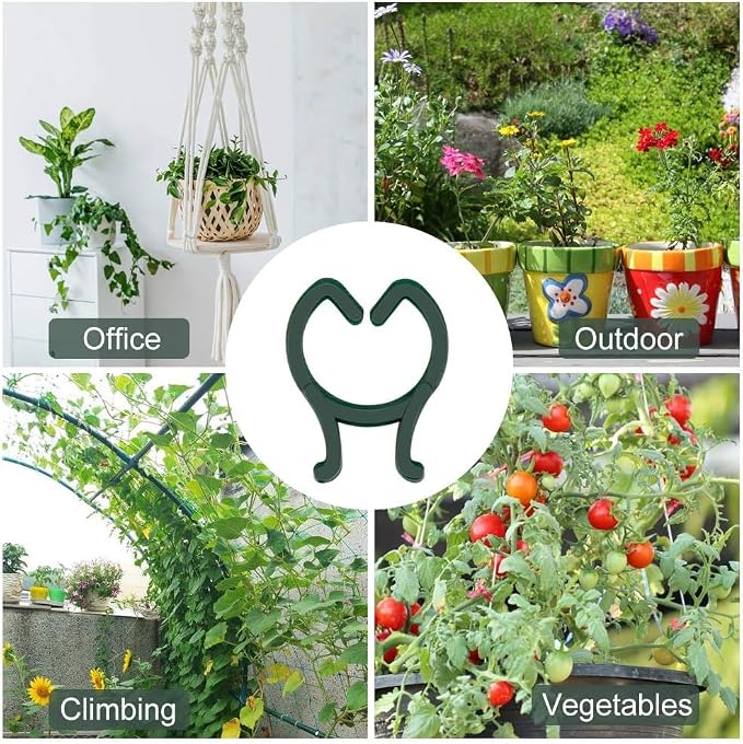 Hysagtek Plant Clips 200 Pcs Garden Clips Plant Support Clips for Climbing Plants Vine Fixing Clips for Plants Stem Support Tomatoes Cucumbers Flowers (L+M+S)