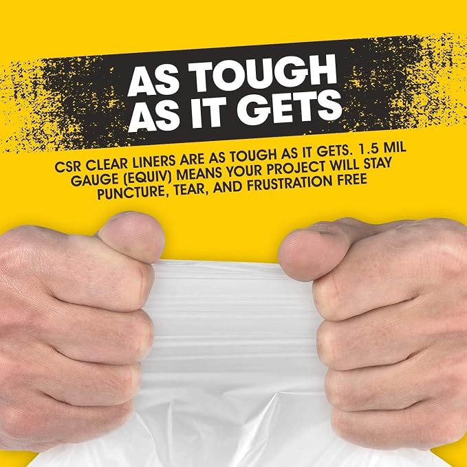 45 Gallon Clear Trash Bags - (Huge 400 Pack) - 40" x 46" - 1.5 MIL (Equivalent) - CSR Series - Heavy Duty Industrial Liners Clear Garbage Bags for Recycling, Contractors, Storage, Outdoor