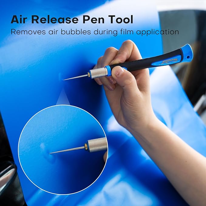 NEWISHTOOL 2 PCS Pin Pen Weeding Tool Vinyl Tools, Ergonomic Grip Vinyl Weeding Tools Weeing Pen for Vinyl Project, Craft Fine Point Long Needle Air Release Pen Weeding Pen Weeding Tool